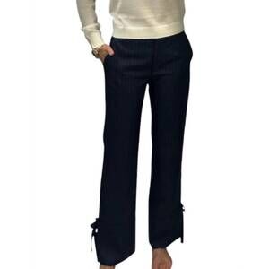 NEW WE-AR4 cigarette denim stripe trouser in navy